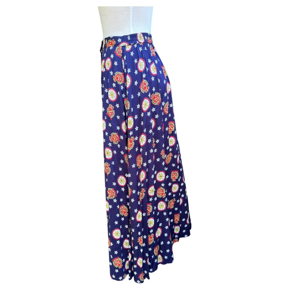 Vintage Pendleton Nautical MIDI Skirt with Pockets Multicolor Size 6 - Picture 10 of 13
